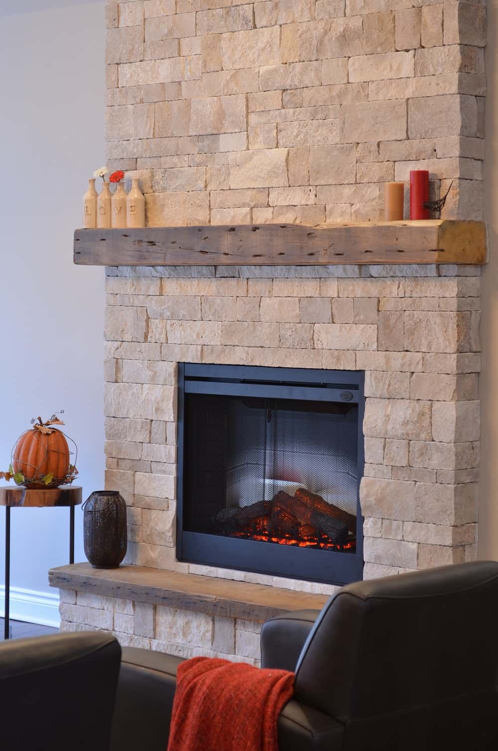 how to convert a gas fireplace to electric -- after