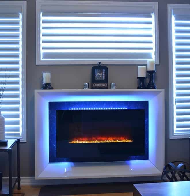 How to convert a gas fireplace to electric -- living room after