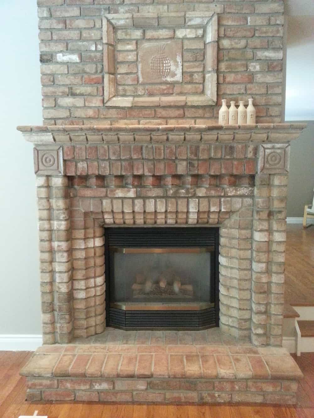how to convert a gas fireplace to electric -- before