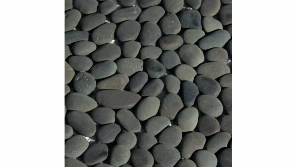 ERTHCOVERINGS CHARCOAL PEBBLES STONE TILE SHEET