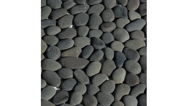 ERTHCOVERINGS CHARCOAL PEBBLES STONE TILE SHEET