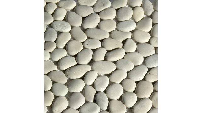 ERTHCOVERINGS PEBBLES STONE TILE IN BONE