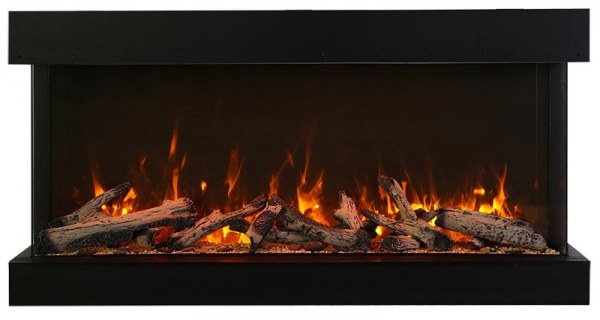AMANTII 72-TRV-XT-XL 3-SIDED ELECTRIC FIREPLACE WITH RUSTIC LOGS