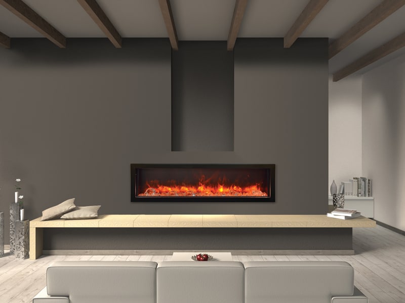 Chimenea eléctrica - SYM-60 - Amantii - contemporánea / hogar