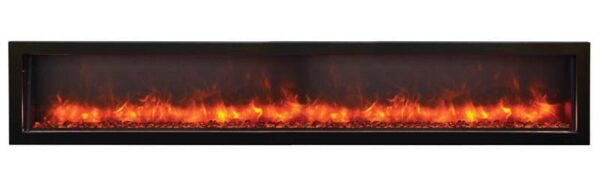 AMANTII BI-88-DEEP BUILT-IN ELECTRIC FIREPLACE WITH ORANGE FLAMES