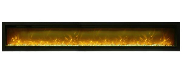 AMANTII SYM-100 LINEAR ELECTRIC FIREPLACE WITH YELLOW FLAMES