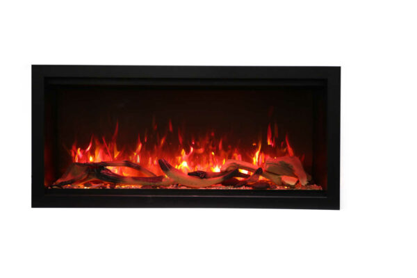 AMANTII SYM-42-XT WITH DRIFTWOOD LOGS AND RED FLAMES