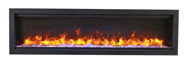 AMANTII SYM-60-BESPOKE ELECTRIC FIREPLACE WITH YELLOW FLAMES
