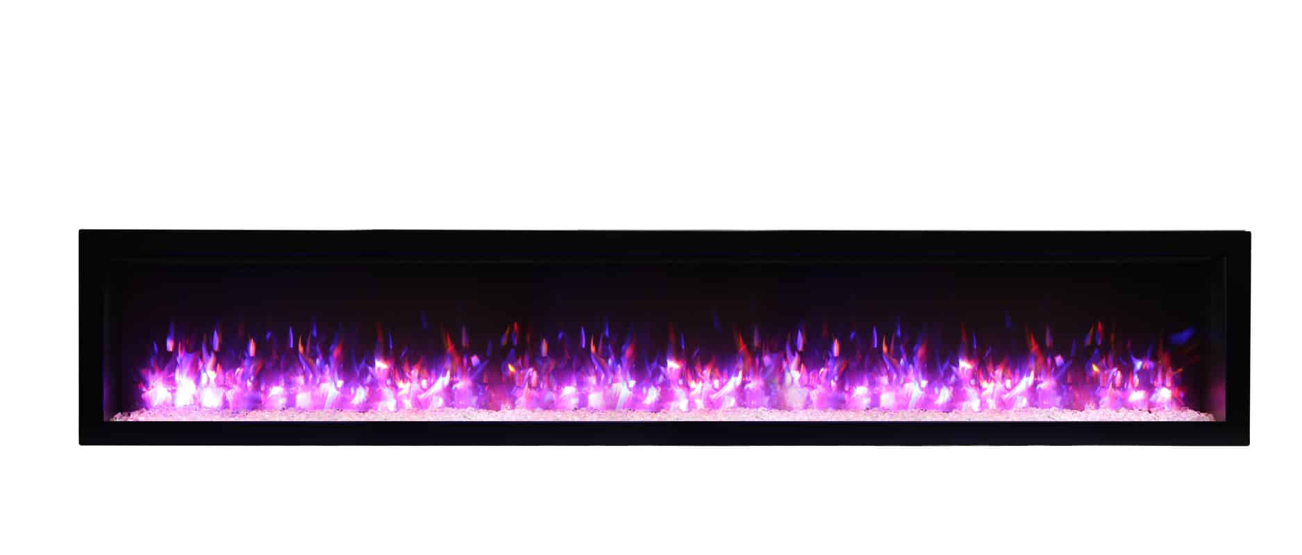 AMANTII SYM-88 LINEAR ELECTRIC FIREPLACE (OLD STYLE) WITH VIOLET FLAMES