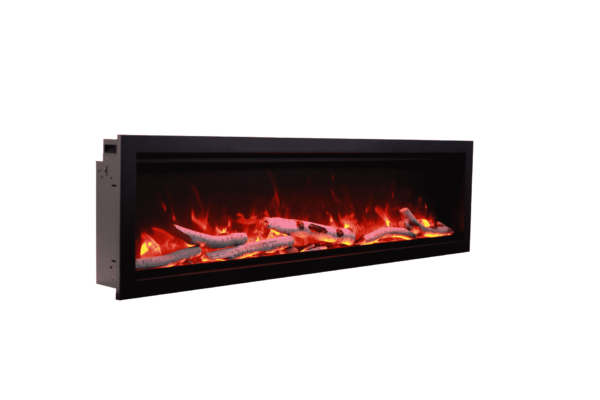 AMANTII SYM-60 LINEAR ELECTRIC FIREPLACE WITH BIRCH LOGS