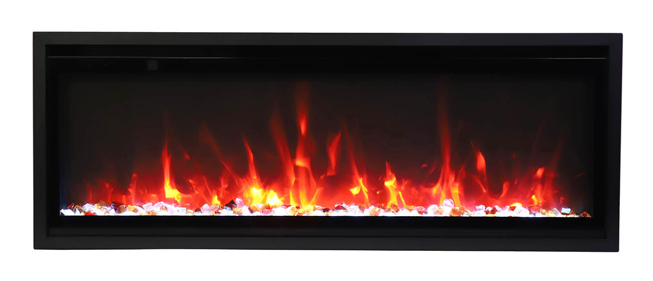 AMANTII SYM-SLIM-42 EXTRA-SLIM ELECTRIC FIREPLACE WITH ORANGE FLAMES