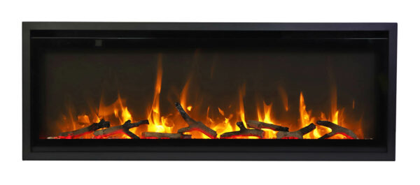 AMANTII SYM-SLIM-42 EXTRA SLIM ELECTRIC FIREPLACE WITH LOG SET