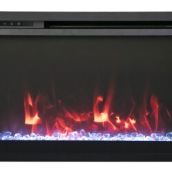 AMANTII TRD-30-XS EXTRA-SLIM ELECTRIC FIREPLACE WITH RED FLAMES