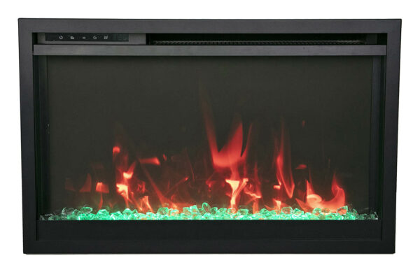 AMANTII TRD-33-XS EXTRA-SLIM INSERT WITH ORANGE FLAMES AND CRYSTALS