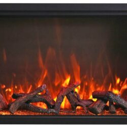 AMANTII TRD-48 ELECTRIC FIREPLACE WITH OAK LOGS