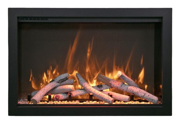 AMANTII TRD-33-BESPOKE ELECTRIC FIREPLACE INSERT WITH BIRCH LOGS