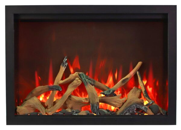 AMANTII TRD-33-BESPOKE ELECTRIC FIREPLAC WITH RUSTIC LOGS