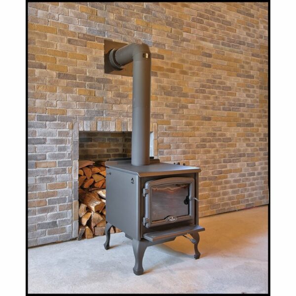 IMPEX DEVON BRICK WALL BEHIND WOODSTOVE