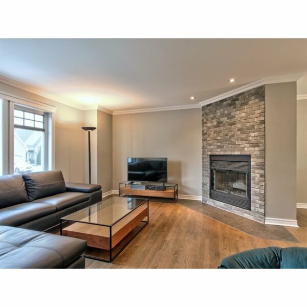 IMPEX MANCHESTER BRICK VENEER ON FIREPLACE WALL