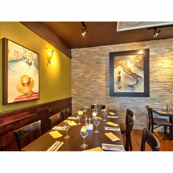 IMPEX MEDITERRANEAN STONE ON RESTAURANT WALL