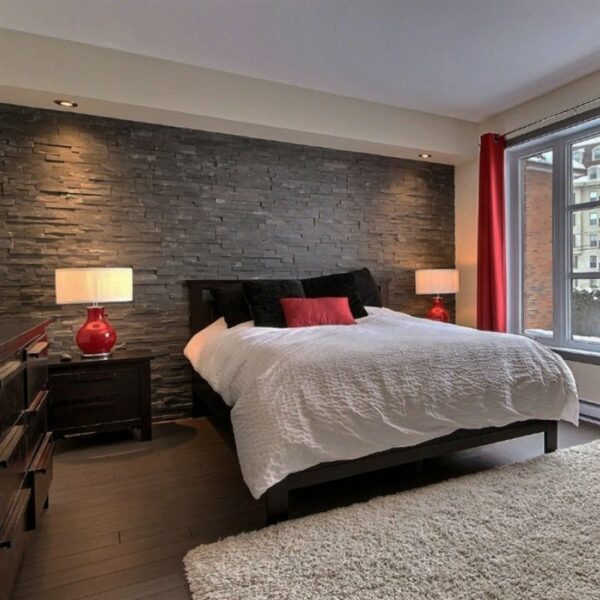 IMPEX TOKYO STONE WALL IN BEDROOM