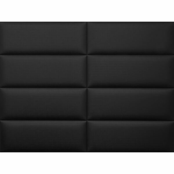IMPEX FAUX LEATHER WALL PANELS BLACK