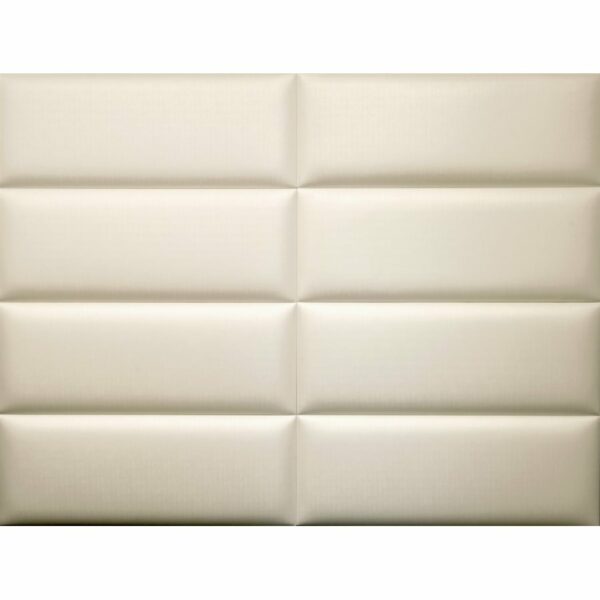 IMPEX FAUX LEATHER WALL PANEL CREAM