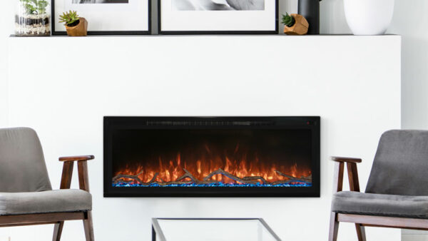 MODERN FLAMES SPS-50B IN WHITE WALL SITTING AREA