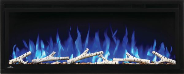 NAPOLEON NEFL42CFH ENTICE ELECTRIC FIREPLACE WITH BLUE FLAMES + BIRCH LOG KIT