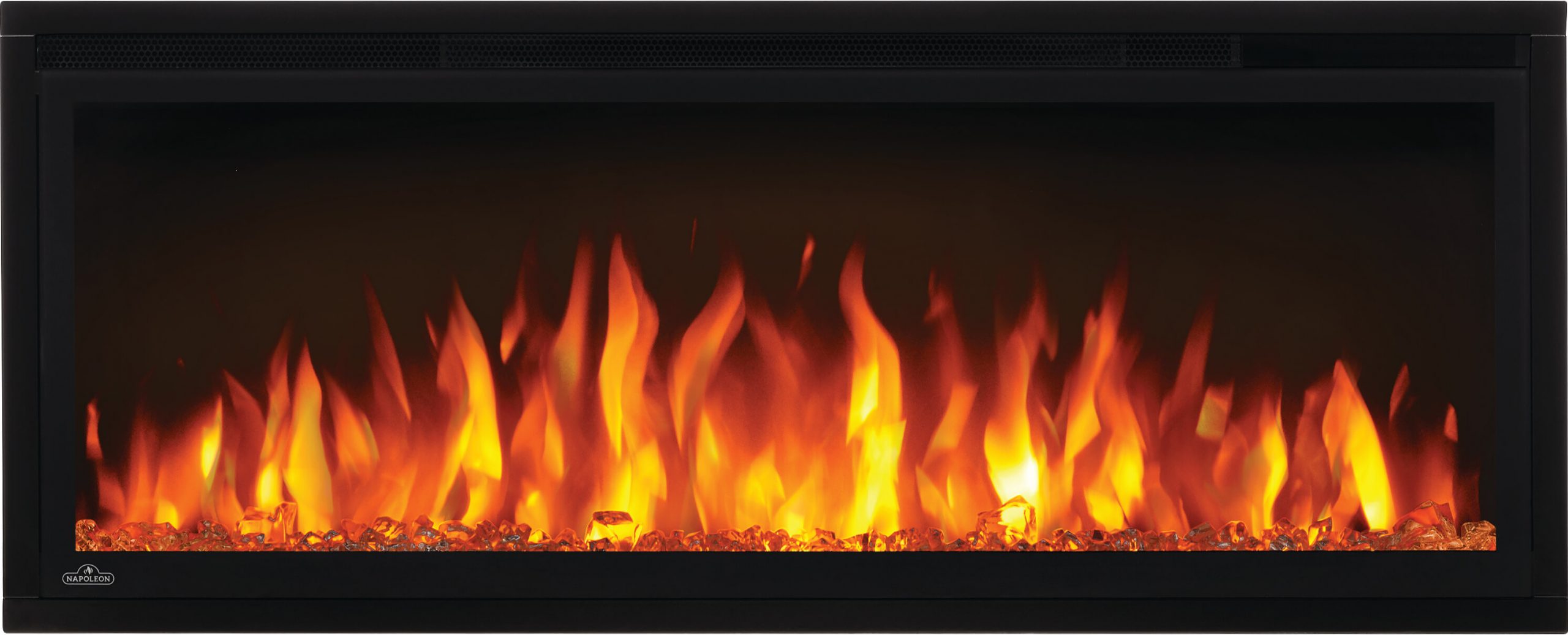 NAPOLEON ENTICE NEFL42CFH LINEAR ELECTRIC FIREPLACE WITH ORANGE FLAMES