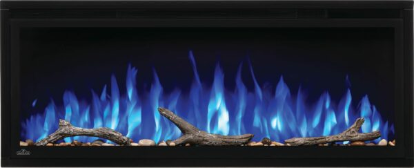 NAPOLEON ENTICE NEFL42CFH ELECTRIC FIREPLACE WITH BLUE FLAMES + DRIFTWOOD KIT