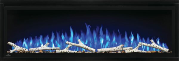 NAPOLEON ENTICE NEFL50CFH ELECTRIC FIREPLACE WITH BLUE FLAMES + BIRCH LOG KIT