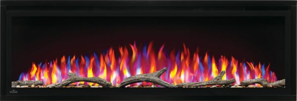 NAPOLEON ENTICE NEFL50CFH LINEAR ELECTRIC FIREPLACE WITH MULTI-COLOURED FLAMES + DRIFTWOOD KIT