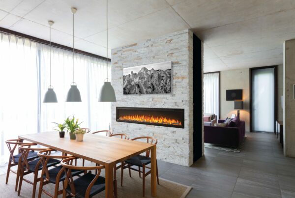NAPOLEON ENTICE NEFL72CFH IN WALL ELECTRIC FIREPLACE IN DINING ROOM