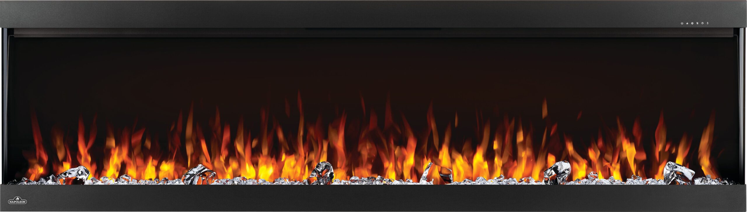 NAPOLEON TRIVISTA PICTURA NEFL60H-3SV WITH CRYSTALS AND ORANGE FLAMES