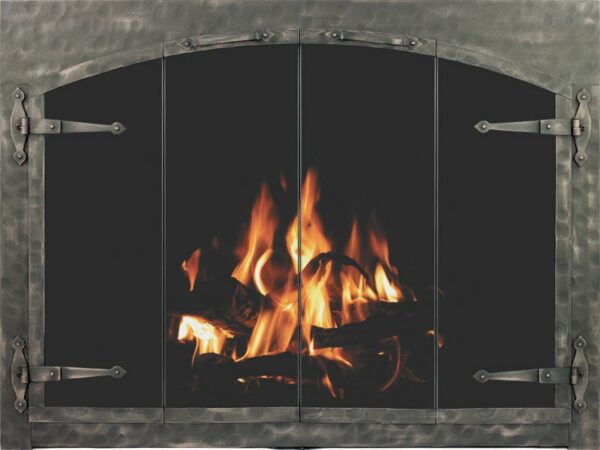 STOLL FORGED IRON ARCH CONVERSION FIREPLACE DOORS