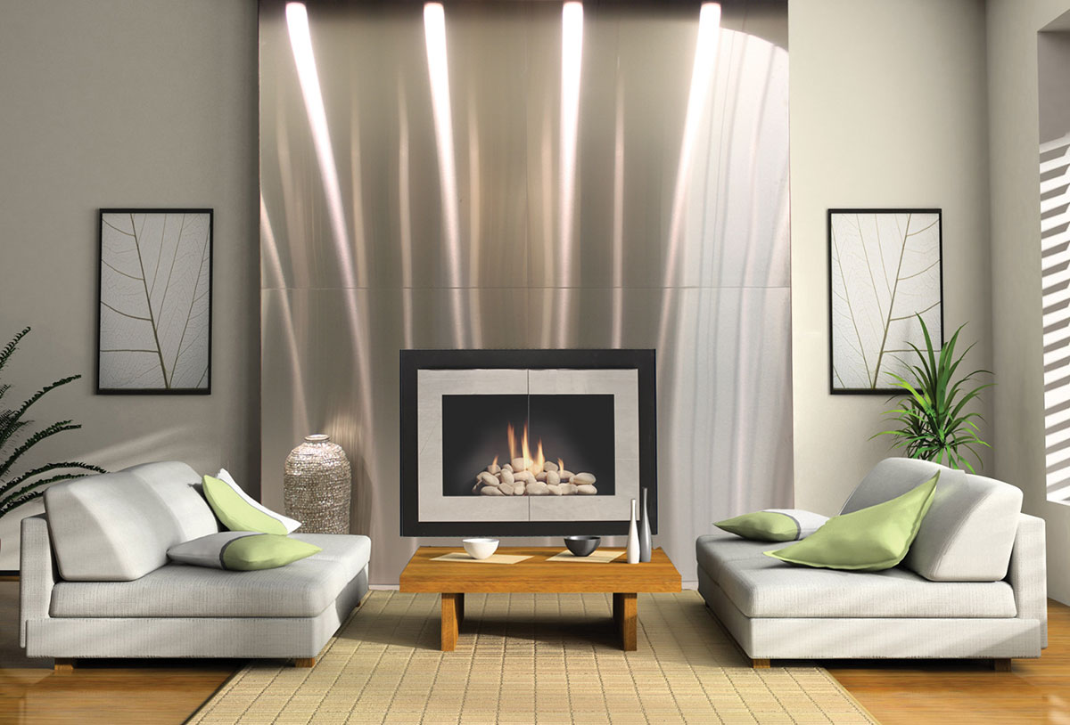 STOLL WALL PANELS 4 SQUARE WITH FIREPLACE DOORS