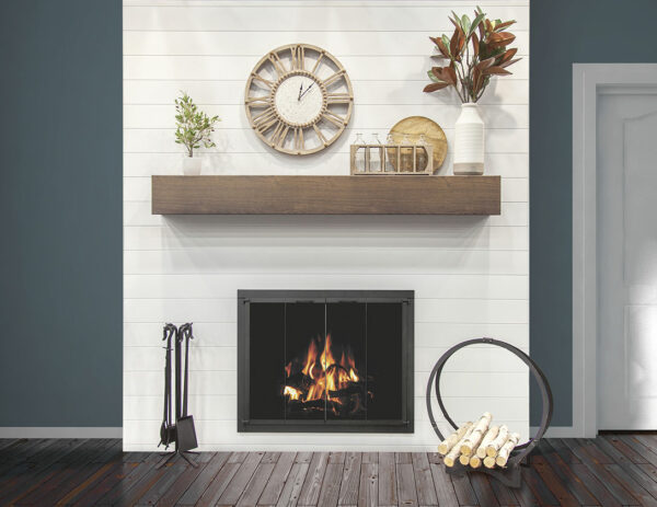 STOLL SHIPLAP ALUMINUM WALL PANELS WITH WOOD-LOOK MANTEL LEDG AND TOOL SET