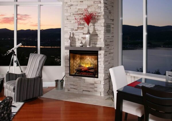 DIMPLEX RBF30 REVILLUSION ELECTRIC FIREPLACE INSERT IN LIVING AREA