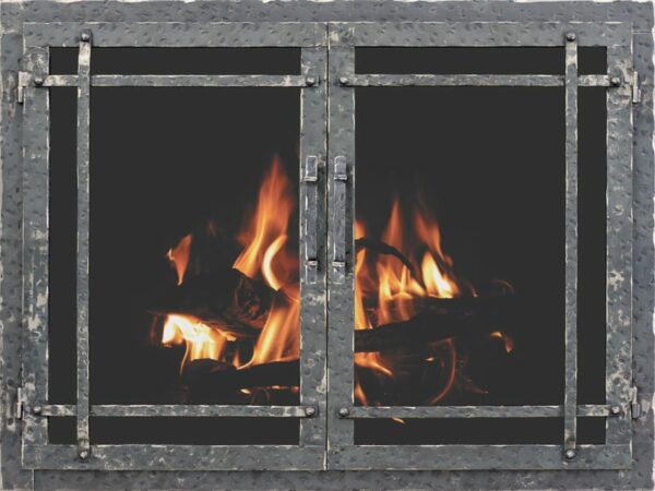 STOLL AGED IRON FIREPLACE DOORS