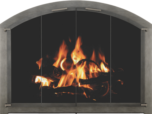 STOLL BAR IRON ARCHED FIREPLACE DOORS