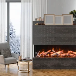 Amantii TRV-65-BESPOKE 3-Sided Electric Fireplace