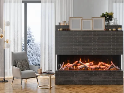 Product Image for Amantii TRV-65-BESPOKE 3-sided electric fireplace 