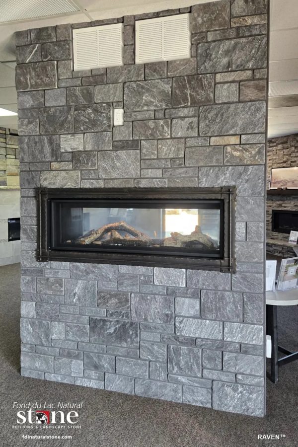 Stonerox Raven natural stone fireplace