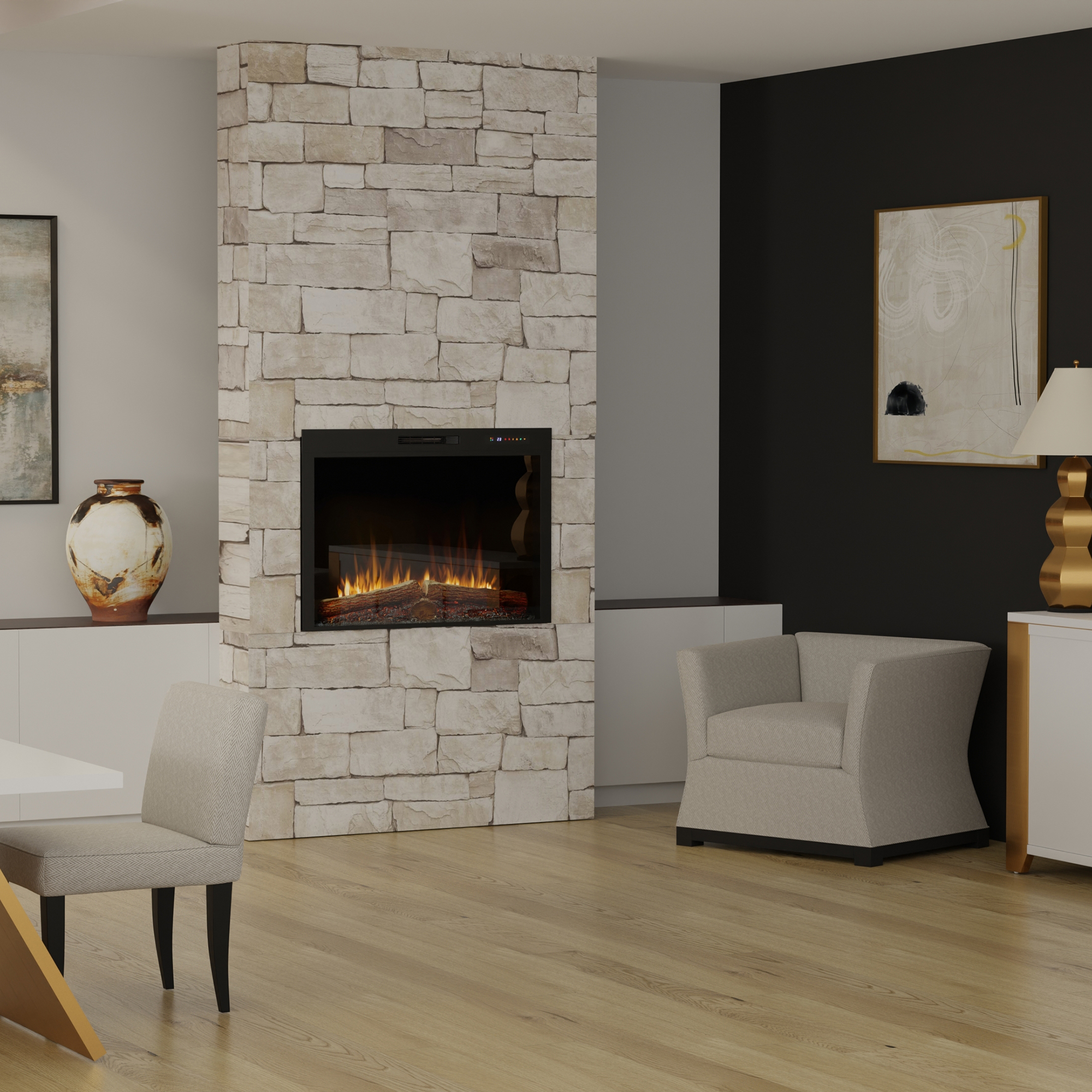 Dimplex Vital Spark electric fireplace insert living room