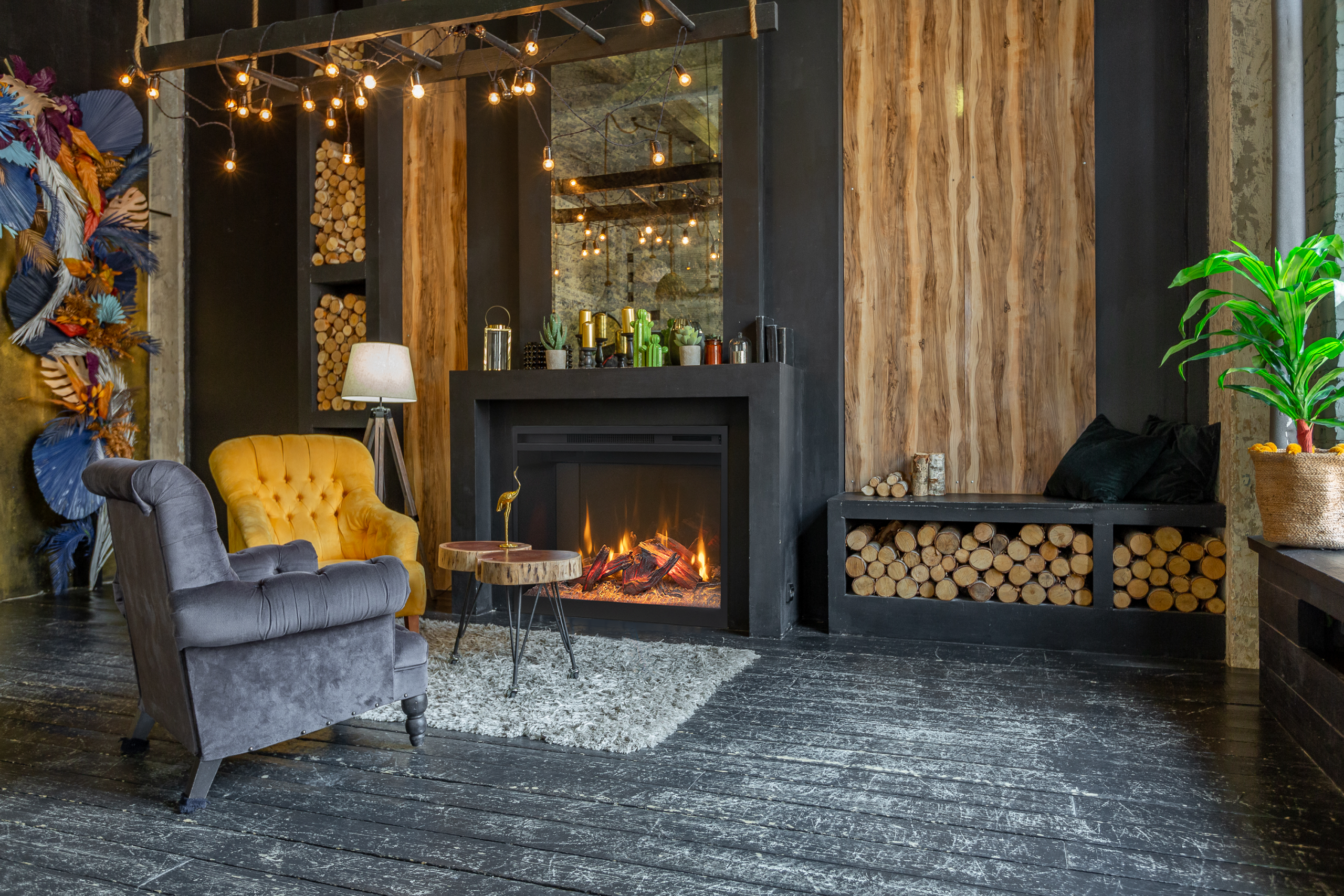 Amantii RusticStone RS30 electric fireplace